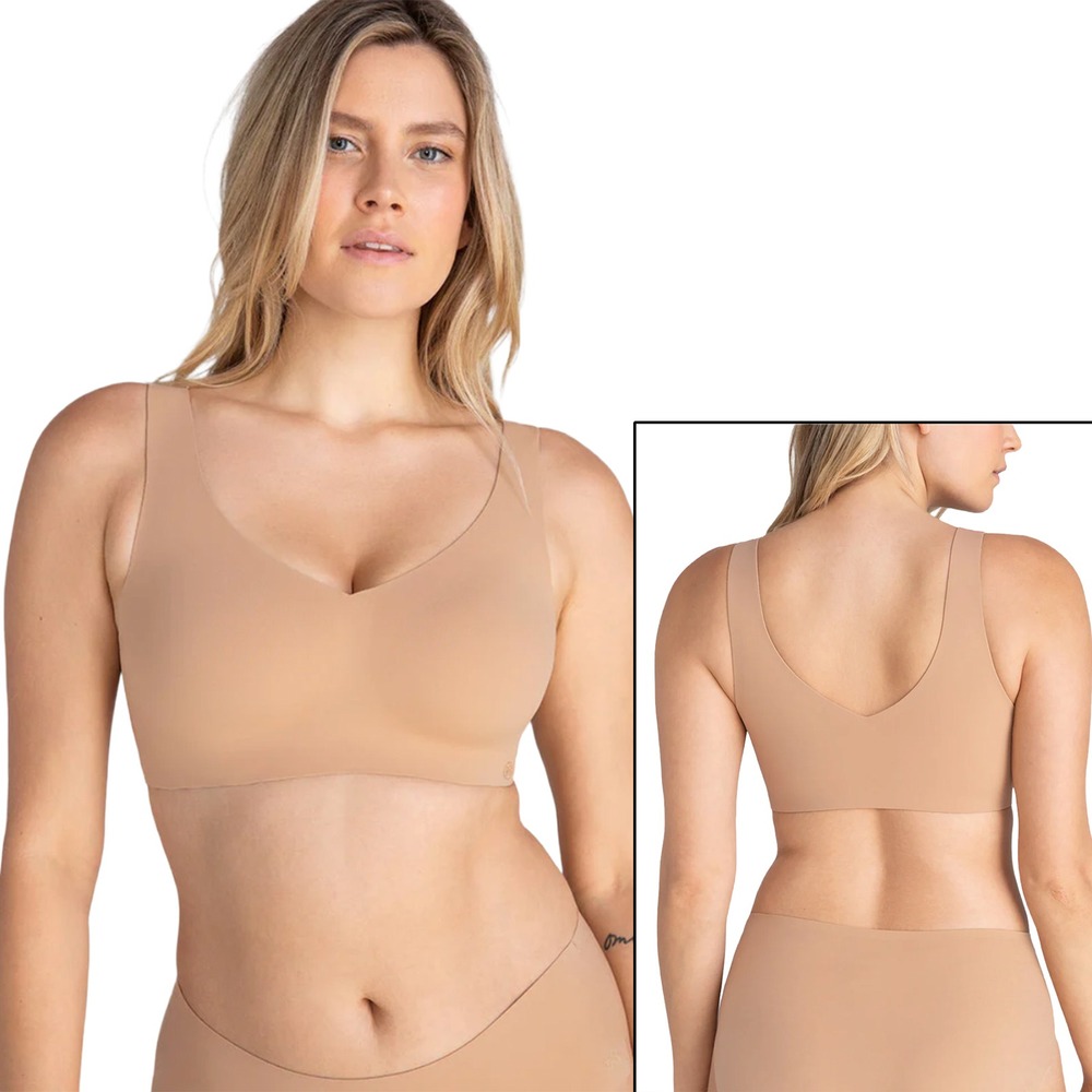 HONEYLOVE Soft Form Padded Wireless Seamless Bra • XL 38D/DD • nude - Picture 2 of 5